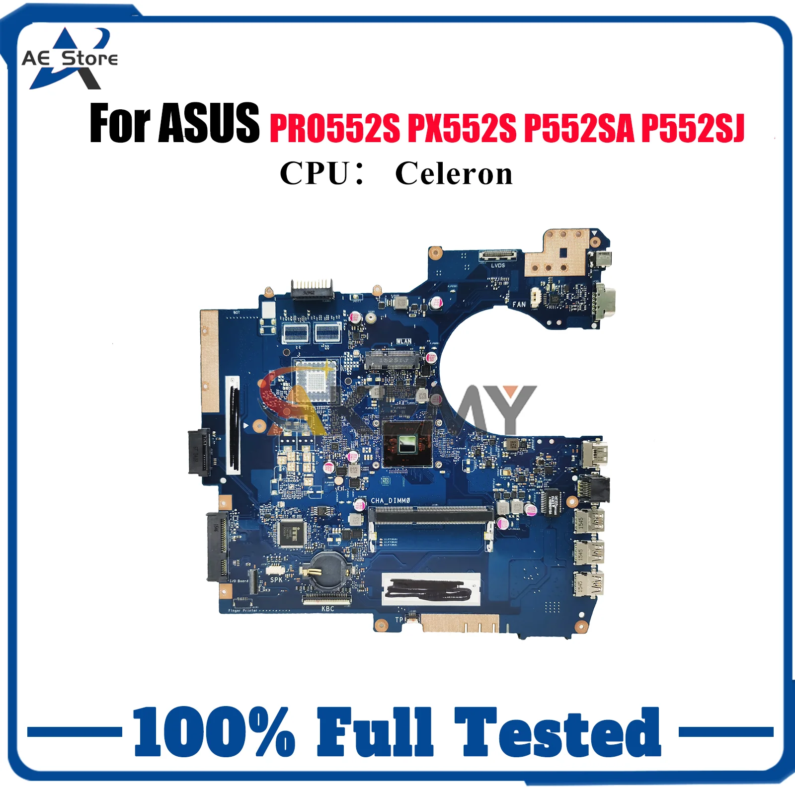 

P552SA Материнская плата для ноутбука ASUS ProArt PE552S P552SJ P552S PX552S PRO552S P552SA Материнская плата с процессором Celeron 100% tests OK stk