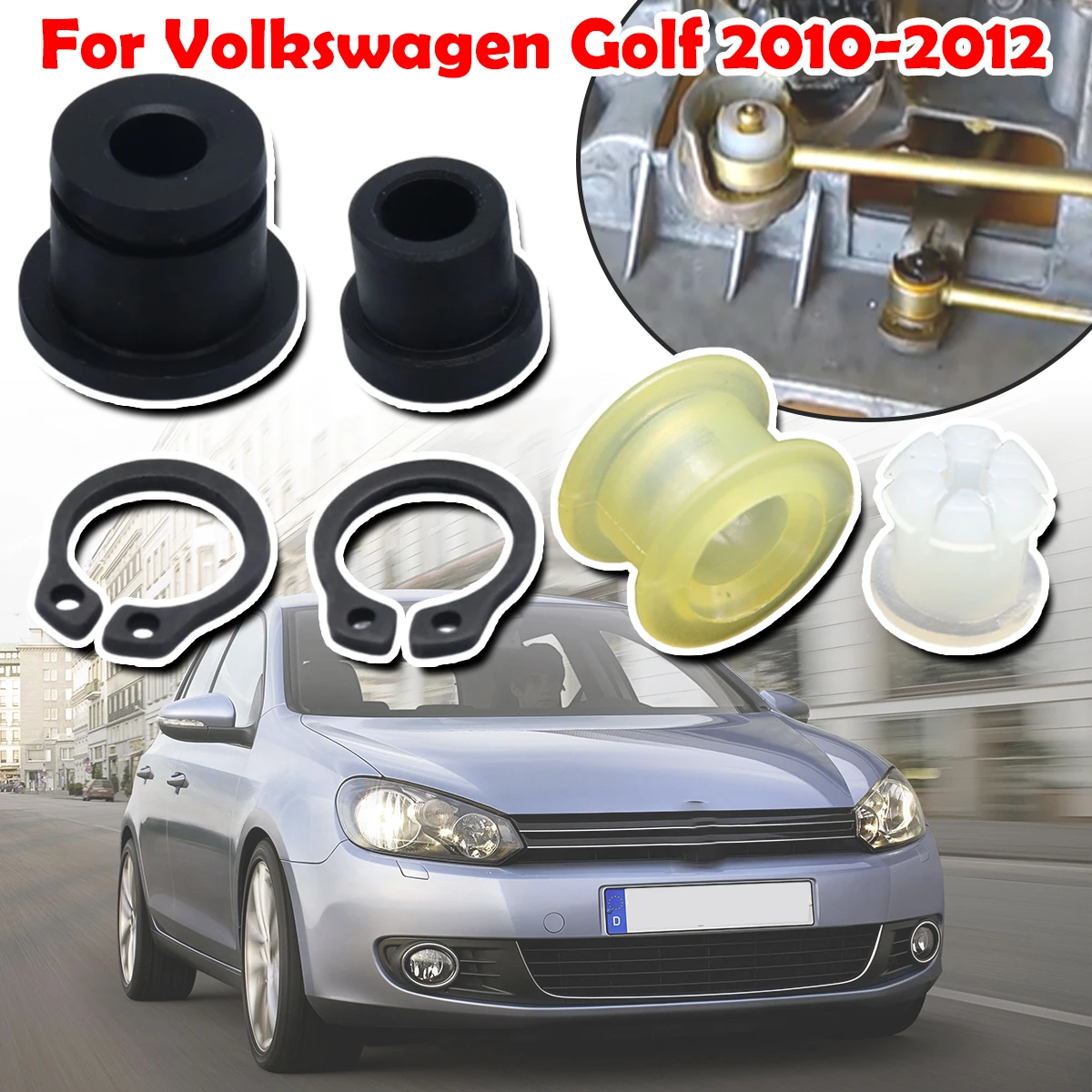 

Shift Cable Bushing Repair Kit For Volkswagen Golf 2010 - 2012 Shifting Fix Gear Selector Change Lever Linkage Lock Washer End