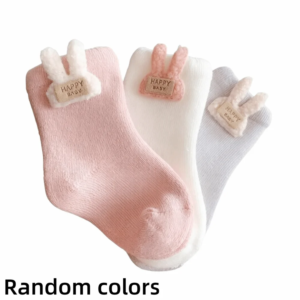 New Cotton Baby Warm Socks Soft Thickened Infant Socks Warm Winter Floor Socks Infant Toddler