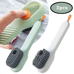 Brosse à chaussures liquide à poils souples, brosse à long manche, brosse à vêtements, brosse à chaussures, brosse à planche à vêtements, outil de livres ménagers