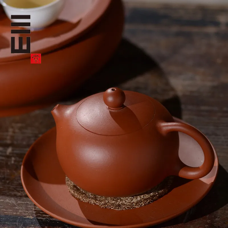 

|Xi Shi Pot Large and Small Sizes Chaozhou Handmade Teapot Sketch Cinnabar Sand Hand Pot Authentic Famous Master High-End