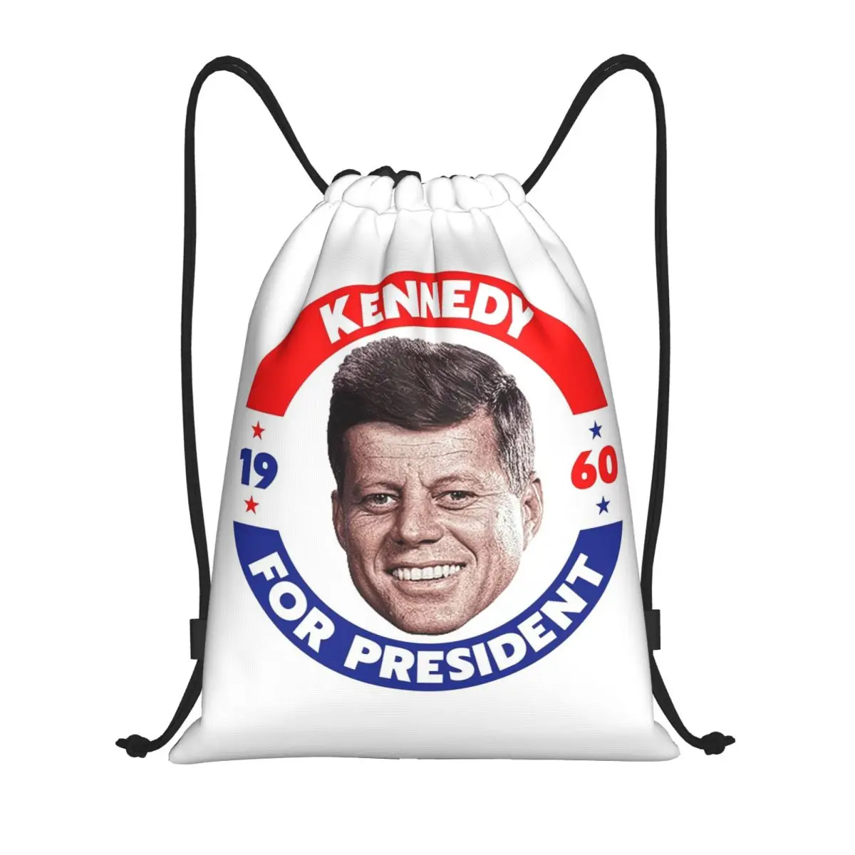 

John F Kennedy For President Vote In 1960 Backpacks Casual Drawstring Bundle Pocket Sports Bag Book Bags for Man Woman School