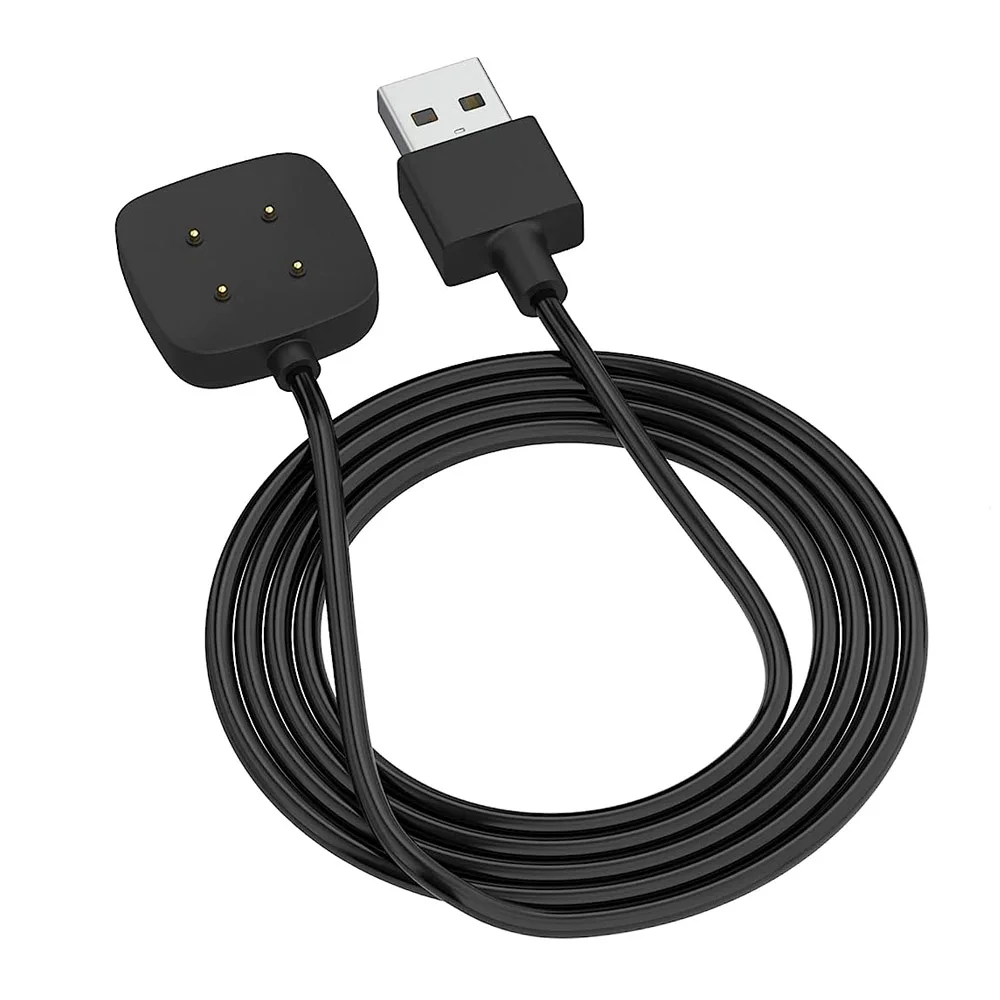 Charger for Fitbit Versa 3 & 4/ Sense 1 & 2 Charging Cable Replacement USB Cord Dock Adapter Magnetic 3.3ft Smartwatch Accessory