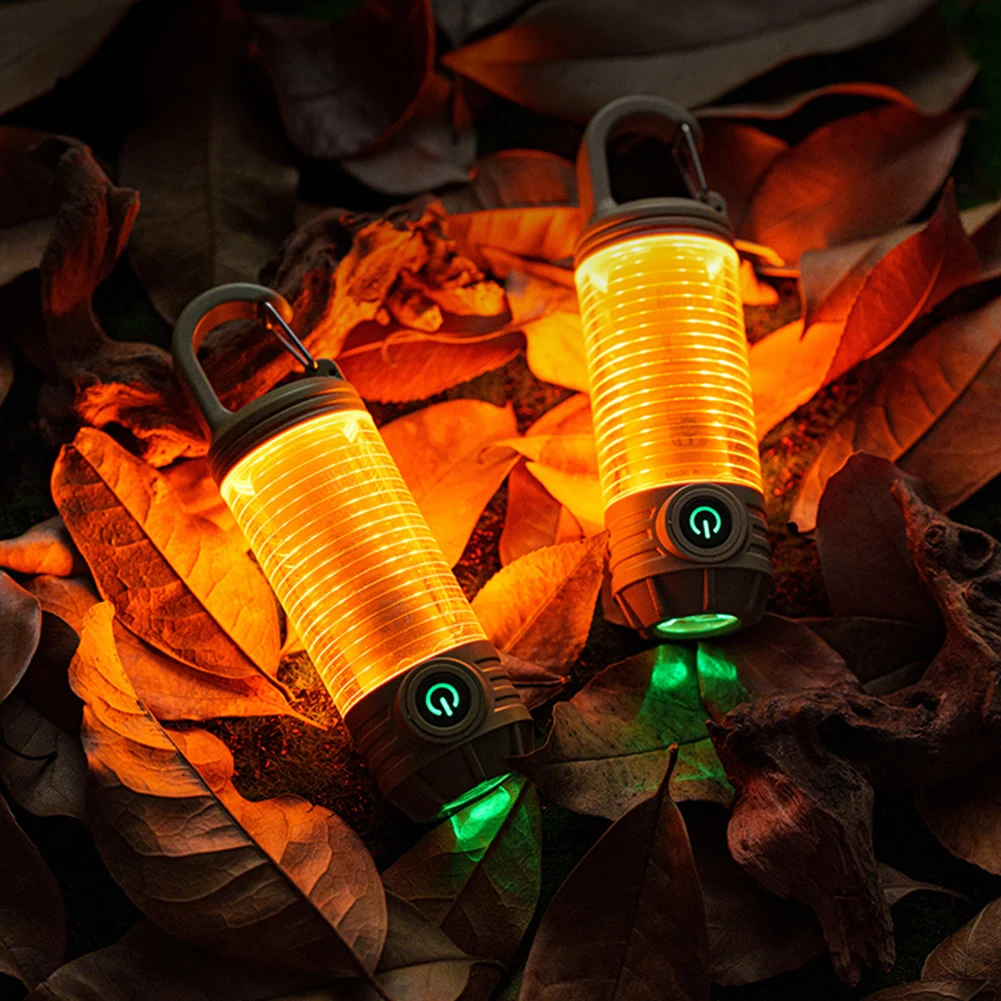 6 Lighting Mode Strong LED Flashlights USB Charging Portable Outdoor Camping Tent Hanging Lamp 1200mAh MINI Multifunction Torch