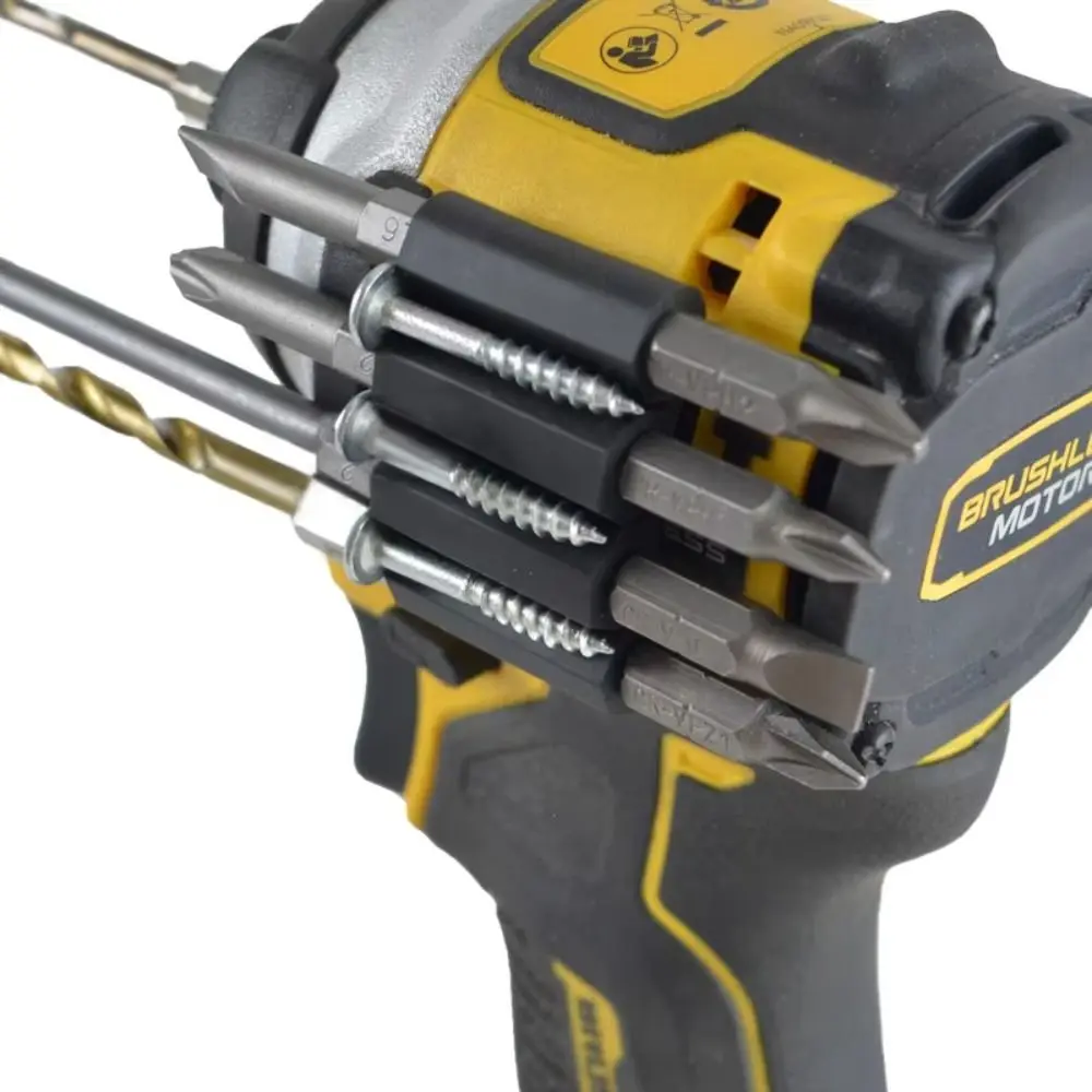 High Quality 3/4 Holes Drill Bit Holder Self-adhesive Drill Add-on Quick Change Screwdriver Bit Holder Rubber Wear-resistant