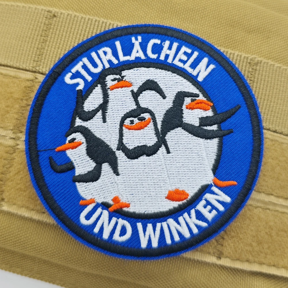 Neuartiger Cartoon-Pinguin-Aufnäher mit Klettverschluss, taktisches militärisches Moralabzeichen zum Selbermachen für Kleidung, Rucksack, Jacke, Weste, Hut – Detail 7
