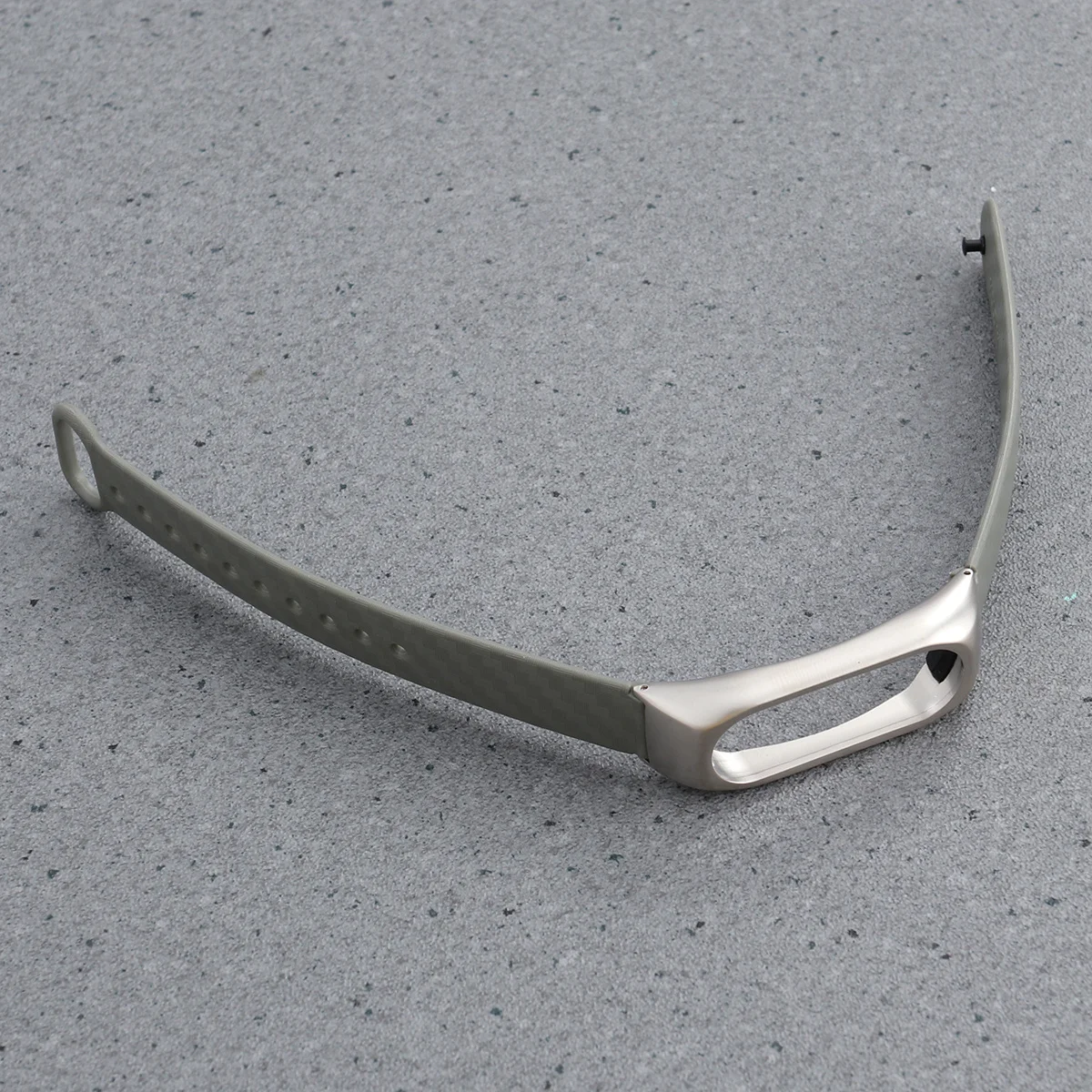 

Carbon Fibre Protective Shell Replacement Strap for 2 Adjustable Metal Fitness Band Wristband Accessories Grey