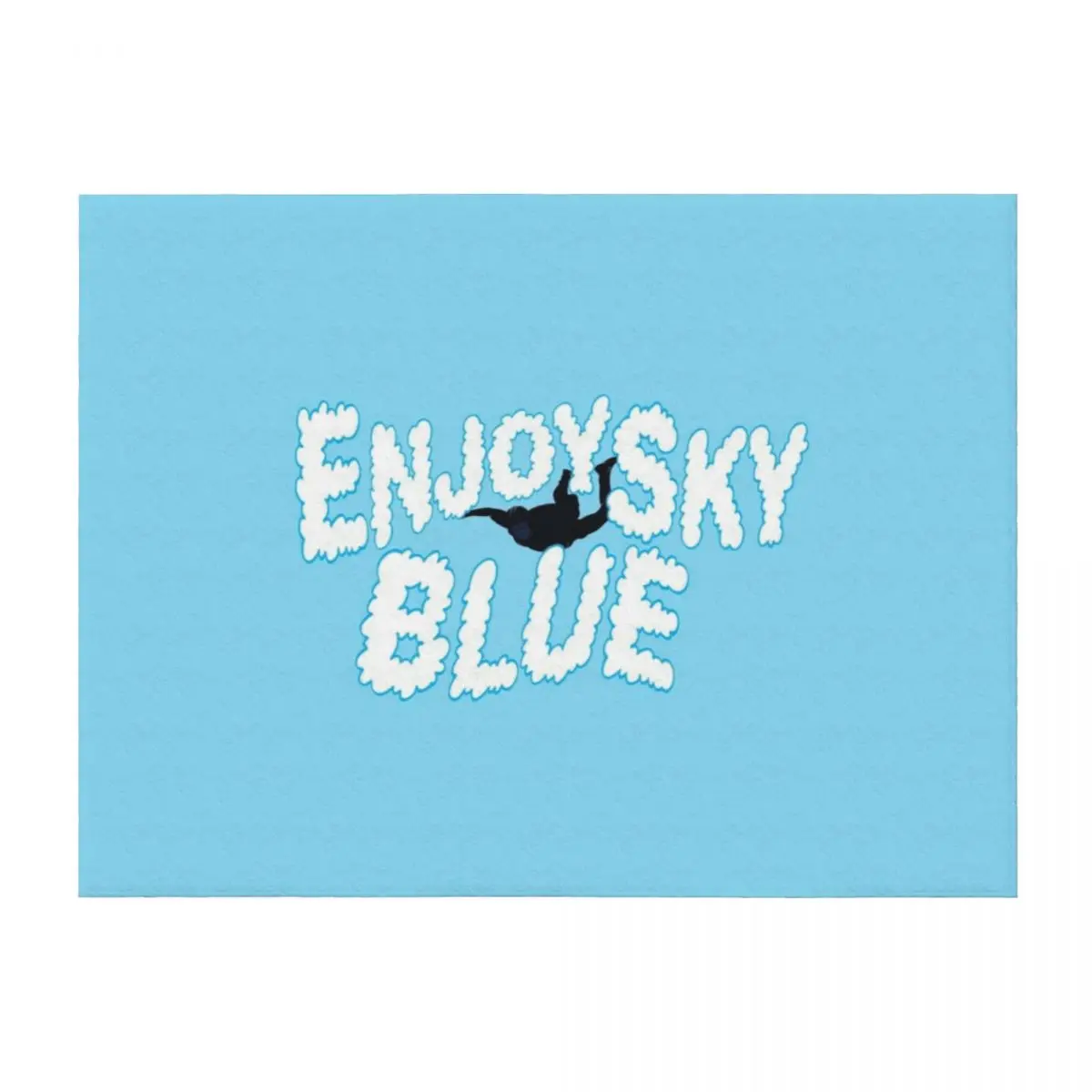 

Enjoy Sky Blue Throw Blanket Luxury Thicken Hairys Designers Loose Blankets