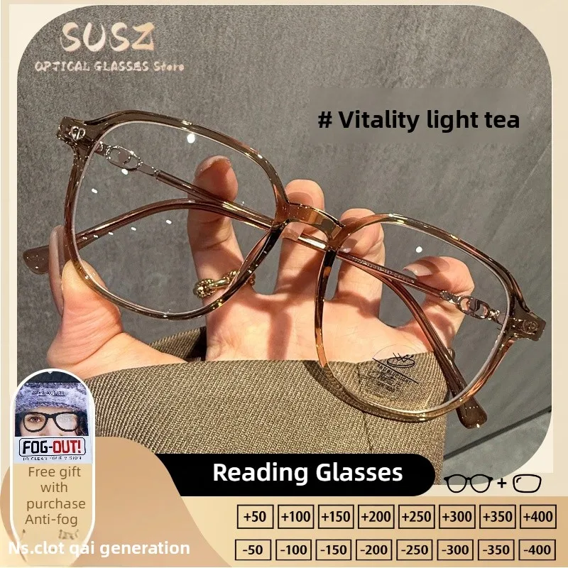 

SUSZ Classic Retro Fashion Oval Frame Anti Blue Light Reading Glasses Customized Prescription Myopia Computer Eyeglasses