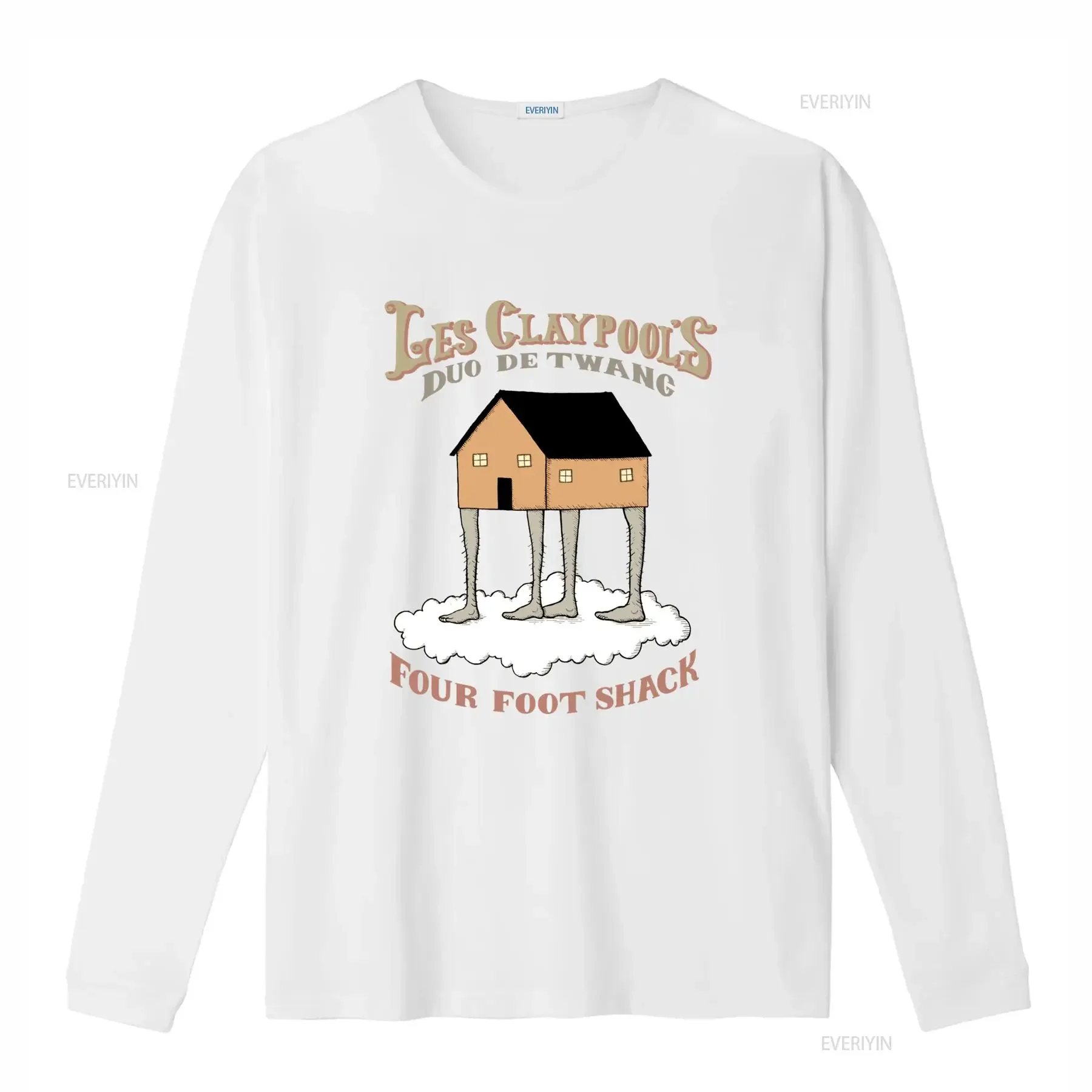 Les Claypool's Duo De Twang Four Foot Shack T shirt Country Primus Brown L2LM vintage Washed Slightly graphic Stretched
