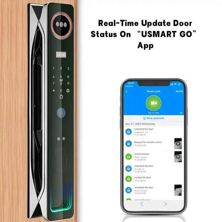 Aidmi smart door lock security home electronics rfid card password Wifi APP alarm serratura biometrica dell'impronta digitale