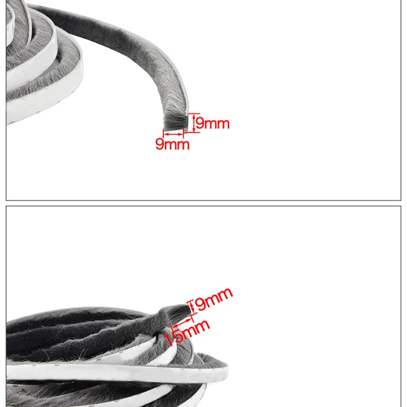 Building Excluder Tape Decor Draught Glass Hardware Noise Outdoor Brush Door Home Improvement Seal Self-adhesive
