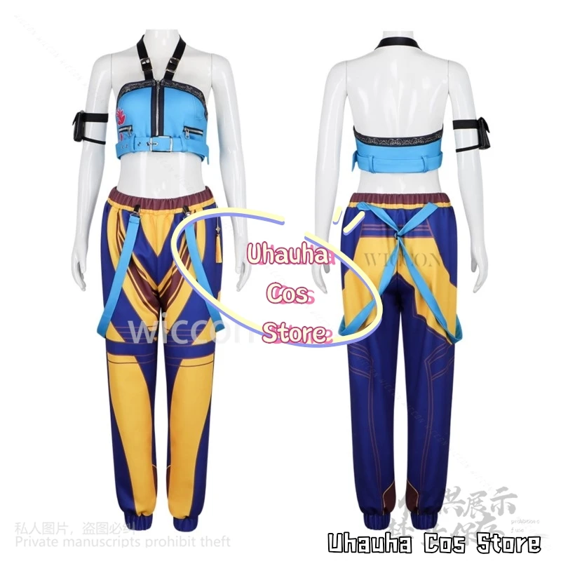 زوي Kpop فتاة مجموعة تأثيري أنيمي فيلم شيطان الغناء زي جيراي كي بنات الشرير Y2K الرسن عارية الذراعين توب هالوين تمويه