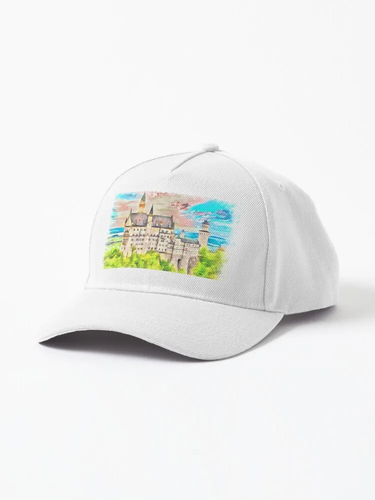 Castle Neuschwanstein (Painting) Cap For Unisex Adult Outdoor Casual Sun Baseball Caps New Fashion Hat