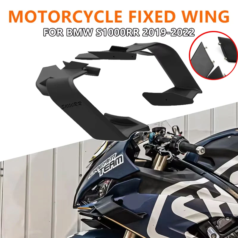 Motorcycle For BMW S1000RR 2019 2020 2021 2022 2023 S 1000 RR Windshield Wing Fairing Front Aerodynamic Spoiler Winglet New 23