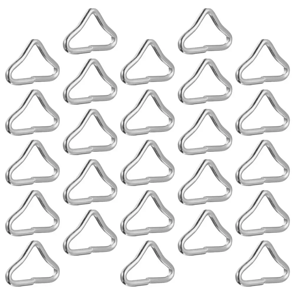 48Pcs Metal Triangle Buckle for Jumping Cloth Replacement Heavy Duty Trampoline Surface Buckle Weatherproof Shock Absorption
