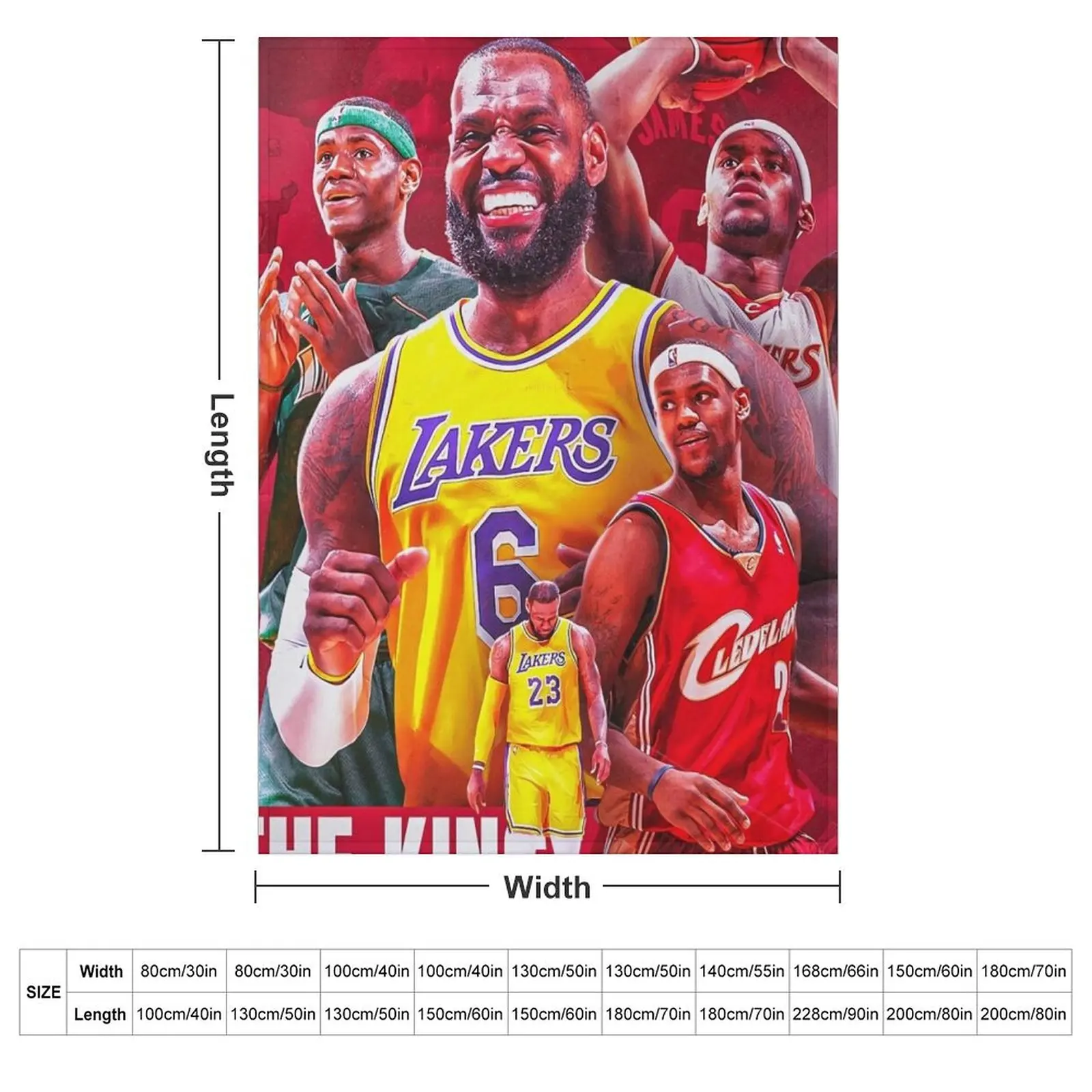 All Time LeBron James The King James Throw Blanket Decoratives Decorative Sofa Blankets