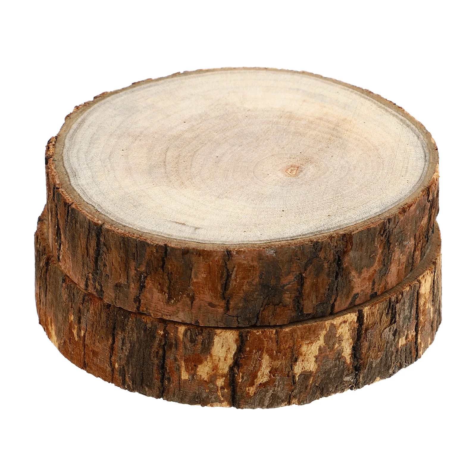 

2pcs Wooden Base For Craft Adornment Real Wood Material Simple Design Flowerpot Holder Teapot Stand Strange Stone Display