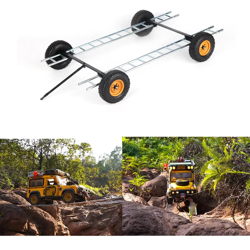 Multifunctional trailer crossing ditch bridge suitable for 1/8 1/10 RC Crawler Car Traxxas outdoor scene construction tool Parts