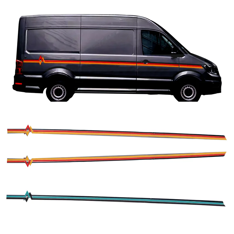 

Простая водонепроницаемая автомобильная наклейка, уличная графика, полосатый предварительно вырезанный декор, упаковочная накладка, индивидуальная графика для 2017, CRAFTER