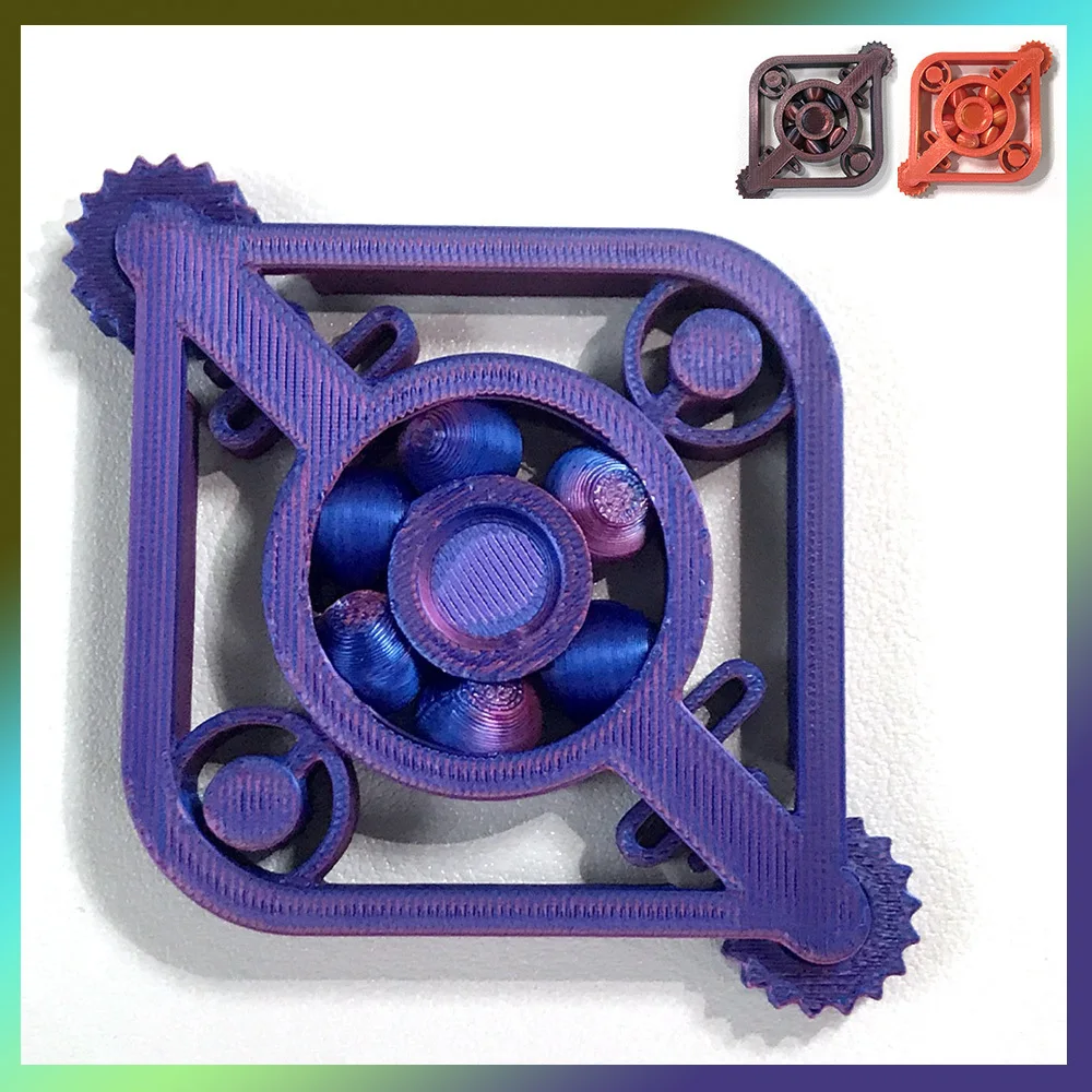 3D Baskılı Oyuncaklar Dörtgen Model Döner Süs Dekoratif Dekompresyon Masaüstü Yaratıcılık Yenilik Çocuklar Hediyeler Oyuncak