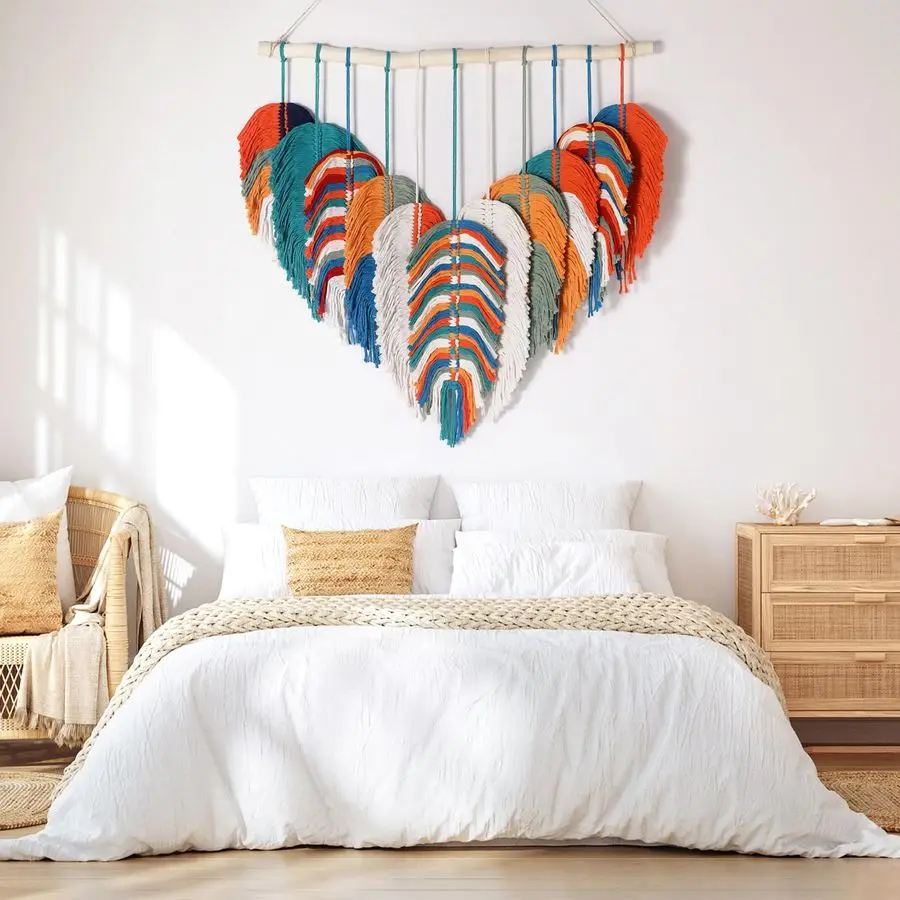 

Гобелен в стиле бохо для спальни, настенный декор в стиле бохо для спальни, большое настенное искусство для гостиной, настенный гобелен в стиле макраме для Li