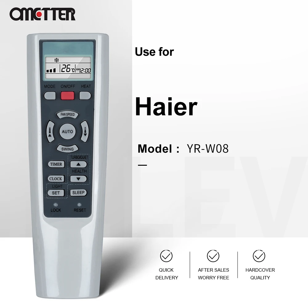 Air Conditioner Remote Control Suitable for Haier YR-W08 YL-W08 YR-W03 YR-W02 YR-W01 YR-W04 YR-W06 YR-W07