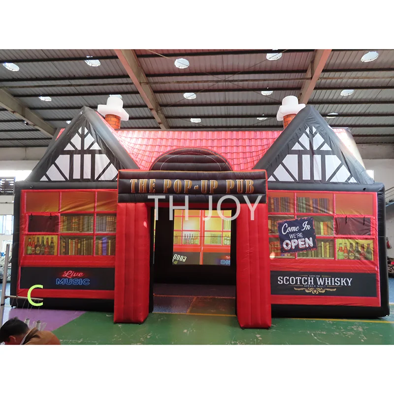 fast shipping,commercial portable Inflatable irish bar,red Inflatable Pub house For sale