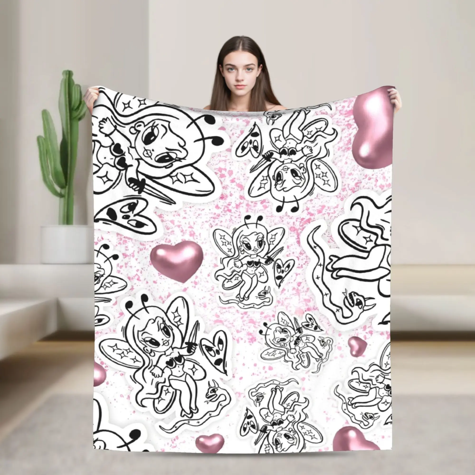 Karol G Blankets Manana Sera Bonito Flannel Vintage Warm Throw Blankets for Home Restaurant Decoration