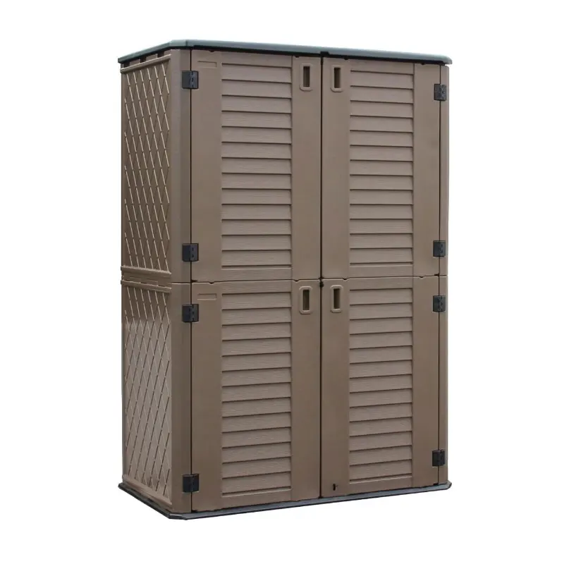 Waterproof Plastic Outdoor Garden Balcony Flatpack Horizontal Storage Box Container Sheds Storage