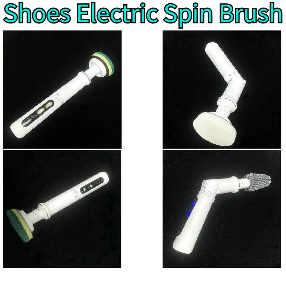 신발 세척 브러시 클리너 신발 전동 회전 브러시 플라스틱 옷 세척 가정용 무선 청소 도구 세척 브러시