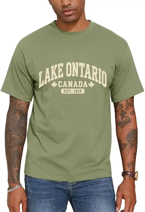 Ontariosee T-Shirt „Always Lake Ontario and The Gulf of Mexico“ Shirt Klassische 70er 80er Retro-Ästhetik Kleidung für Frauen Männer T-Shirts – Detail 16