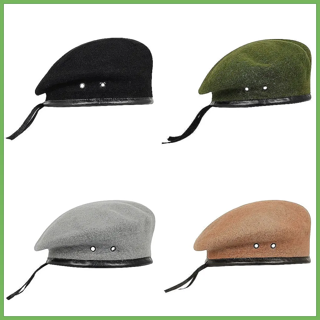 

Vintage Wool Beret for Men & Women, Unisex Winter Painter Hat Artist Cap in Navy Blue