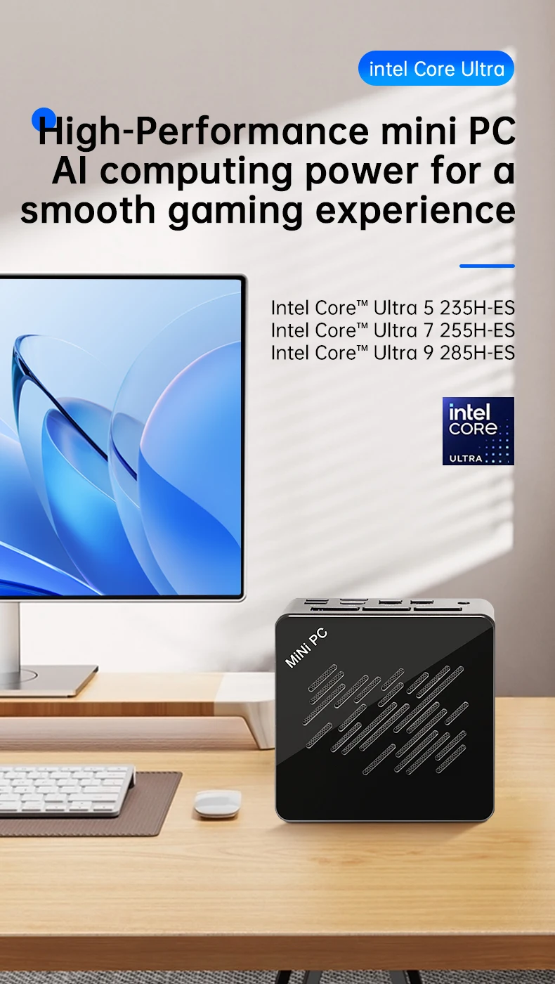 miniPC Ultra5 235H-ES メモリ32GB / SSD 2TB BitPC TOPC AI Mini PC ES CPU Ultra5/7/9 16GB 1TB