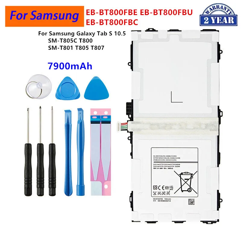 

Brand New Tablet EB-BT800FBE EB-BT800FBU/FBC Battery For Samsung Galaxy Tab S 10.5 SM-T805C/T800/T801/T805/T807