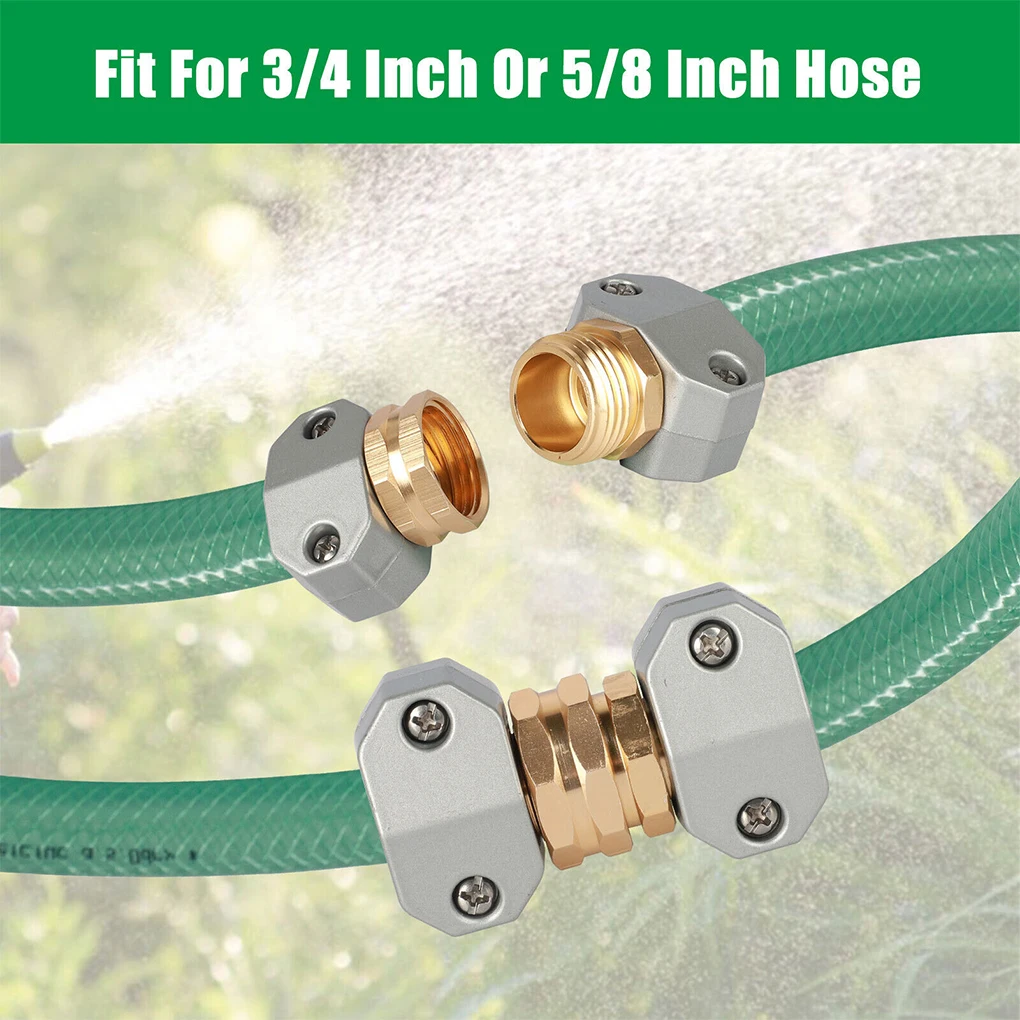 3set 3/4 inch 5/8 inch Brass Water Pipe Quick Connector Garden Hose Connector Repair Kit Garden Irrigation Supplies