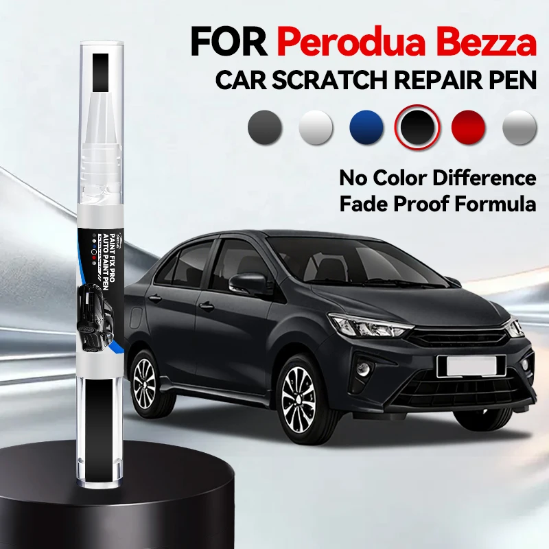 Эксклюзивный маркер для ремонта автомобильной краски для PERODUA BEZZA 2018-2025: аксессуары для устранения царапин, цвета серебристый S28, красный R67