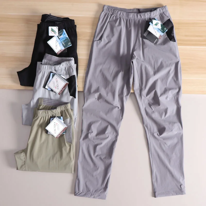 

Elastic Qui-Dry Cool Feeling Breathable Outdoor Sports Casual Pants Straight Leg Elastic Waist Lightweight Summer Trousers