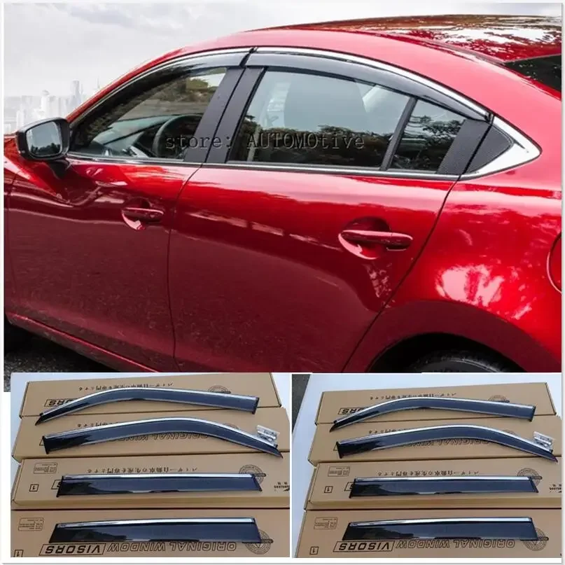 

For Mazda 6 ATENZA Sedan 2014 2015 2016 2017 2018 2019 2020 2021 Window Visors Awnings Wind Rain Deflector Visor Guard Vent