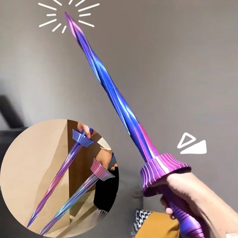 3D печатный гравитационный телескопический меч, фигурки гравитационного меча, креативная телескопическая игрушка ручной работы, подарочная модель, художественные трендовые миниатюры