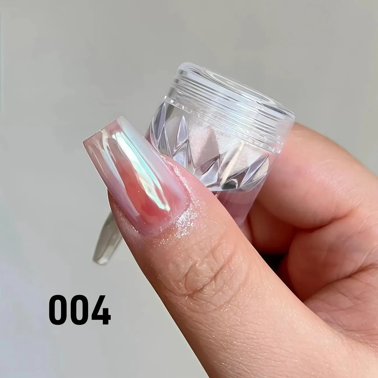 1pc Chrome Nagelpoeder Ijs Transparant Aurora Hoogglans Parel Regenboog Kleur Poeder Metaal Pigment Nail Art Creatie
