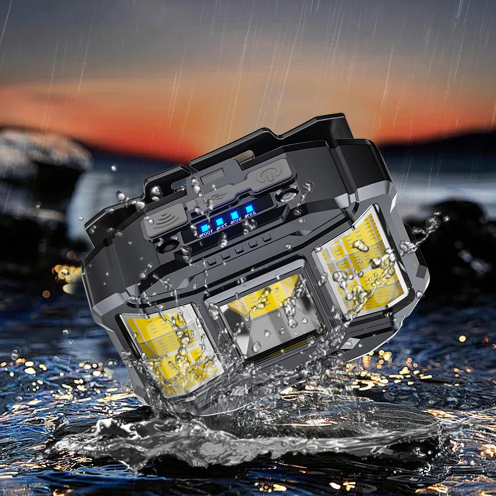 

COB LED Strong Light Headlight Motion Sensor Induction Headlamp USB Charging Powerful Headlight Torch for Outdoor Night Fishing