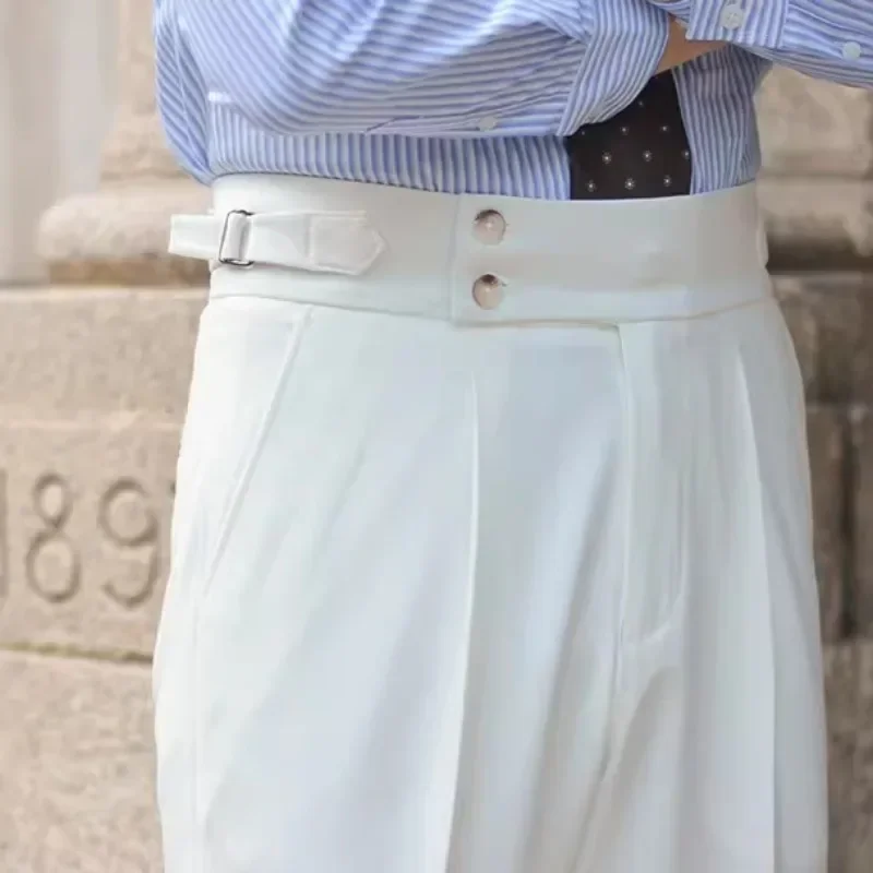 

Ice Silk Baggy Cooling Office Trousers for Men Work Man Suits Pants Up Cheap Clothes Offer High Quality Stylish Spring JJ1104