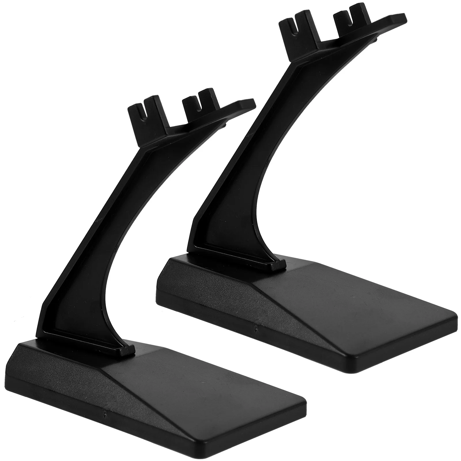 

2 Pcs Storage Rack Bracket Office Desk Monitor Stand Plane Model Plastic Aircraft Support