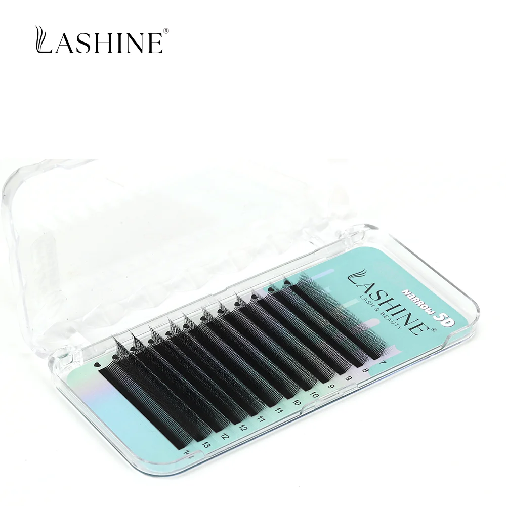 Lashine Schmale Form YY / 3D / 4D / 5D W Wimpernverlängerungen Vorgefertigte Fächer Natürlicher Weicher Flauschiger Look Volumen-Wimpern – Detail 6