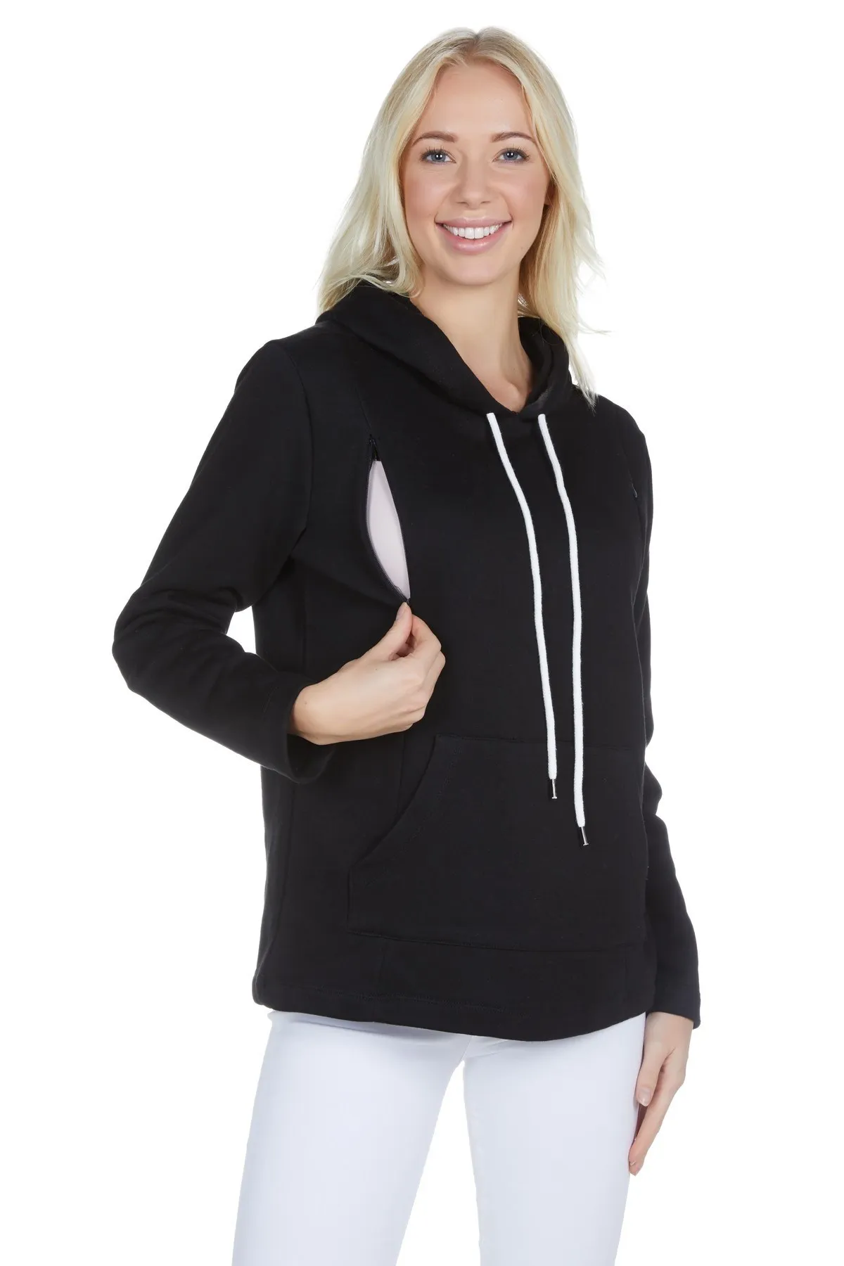 LuvmaBelly 4505 Cotton side zipper Puerperal Breast Feeding Sweatshirt