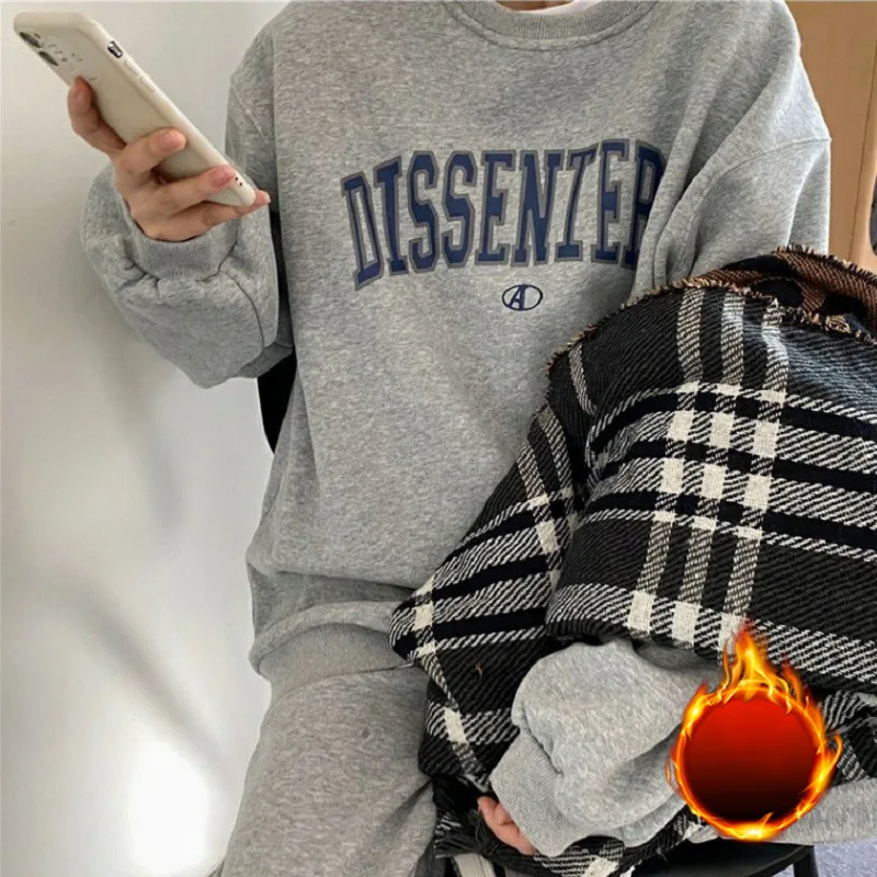 Sudaderas con cuello redondo para mujer, suéteres ligeros Y2k de estilo coreano Kpop, camisetas de manga larga, Color sólido, novedad