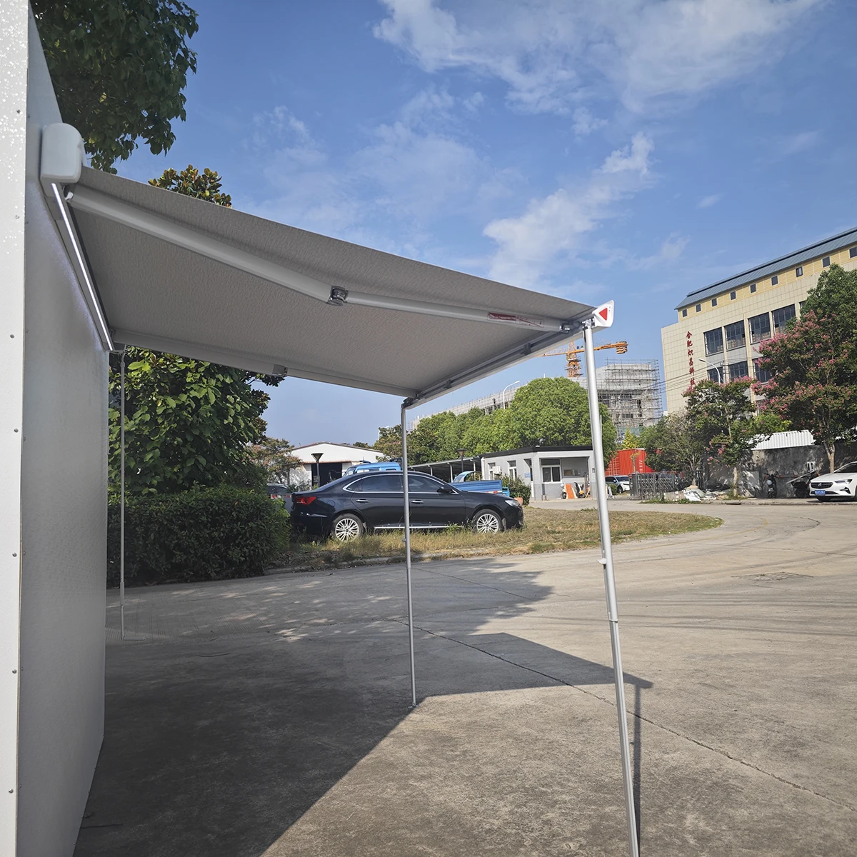 3.0x2.5m Rv Accessories Caravan Awning Sunshade With Clothes Drying Rack For Rv Body Parts Rv Exterior Accessories