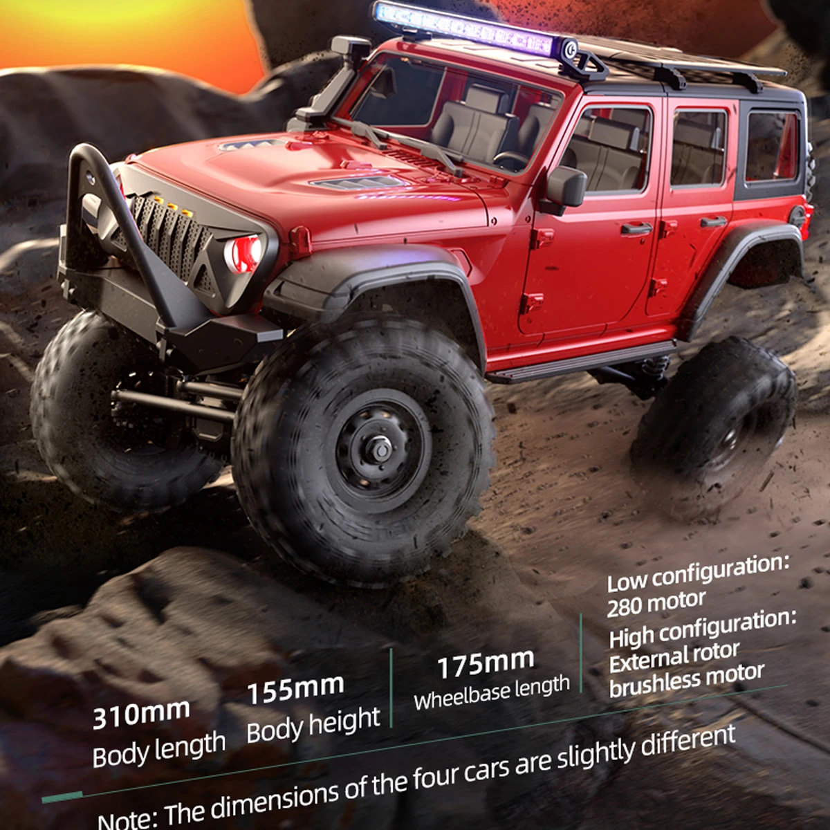 1:16 Brushless RC Car R1601-R1612 Model 4WD Full Scale Climbing Crawler 2.4G Electric RC Rock Car Off-Road Vehicle For Boys Toys