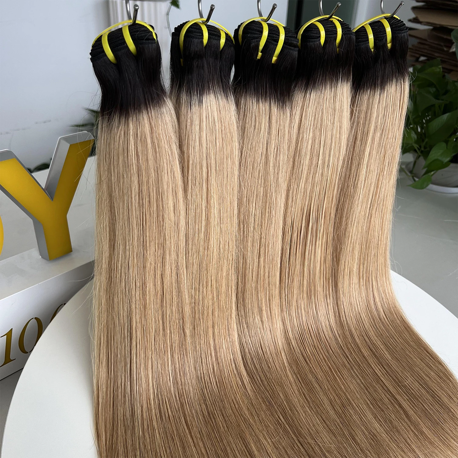 SWANEE Straight 100% Human Hair Bundles Vietnamese Hair Straight Bundles #1BT27 Color Raw Hair Extensions Double Weft Wholesale